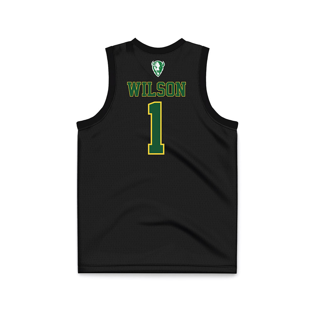 OKBU - NCAA Men's Basketball : Nathan Wilson - Black Basketball Jersey-1