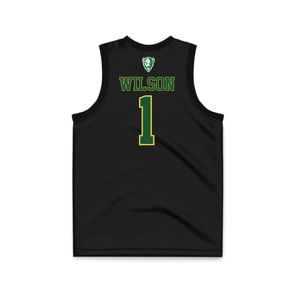 OKBU - NCAA Men's Basketball : Nathan Wilson - Black Basketball Jersey-1