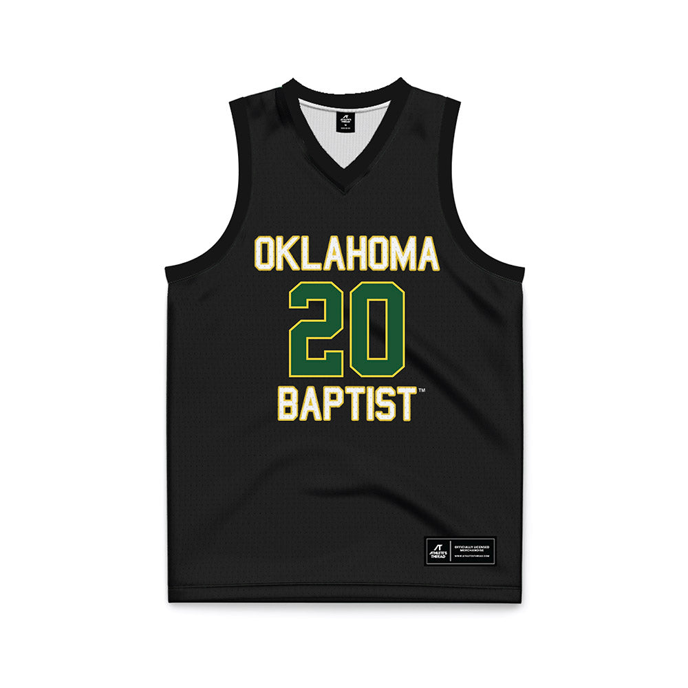 OKBU - NCAA Men's Basketball : Christian Hodge - Black Basketball Jersey-0