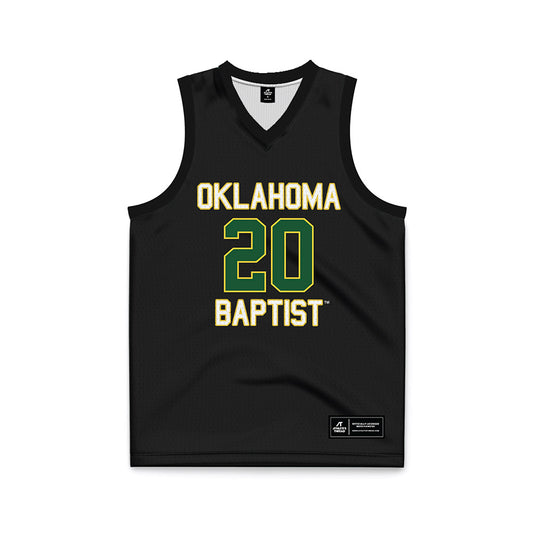 OKBU - NCAA Men's Basketball : Christian Hodge - Black Basketball Jersey-0