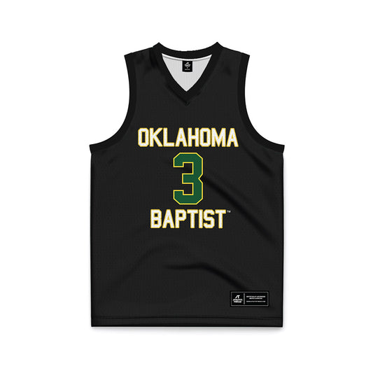 OKBU - NCAA Men's Basketball : Dalen Fuller - Black Basketball Jersey-0