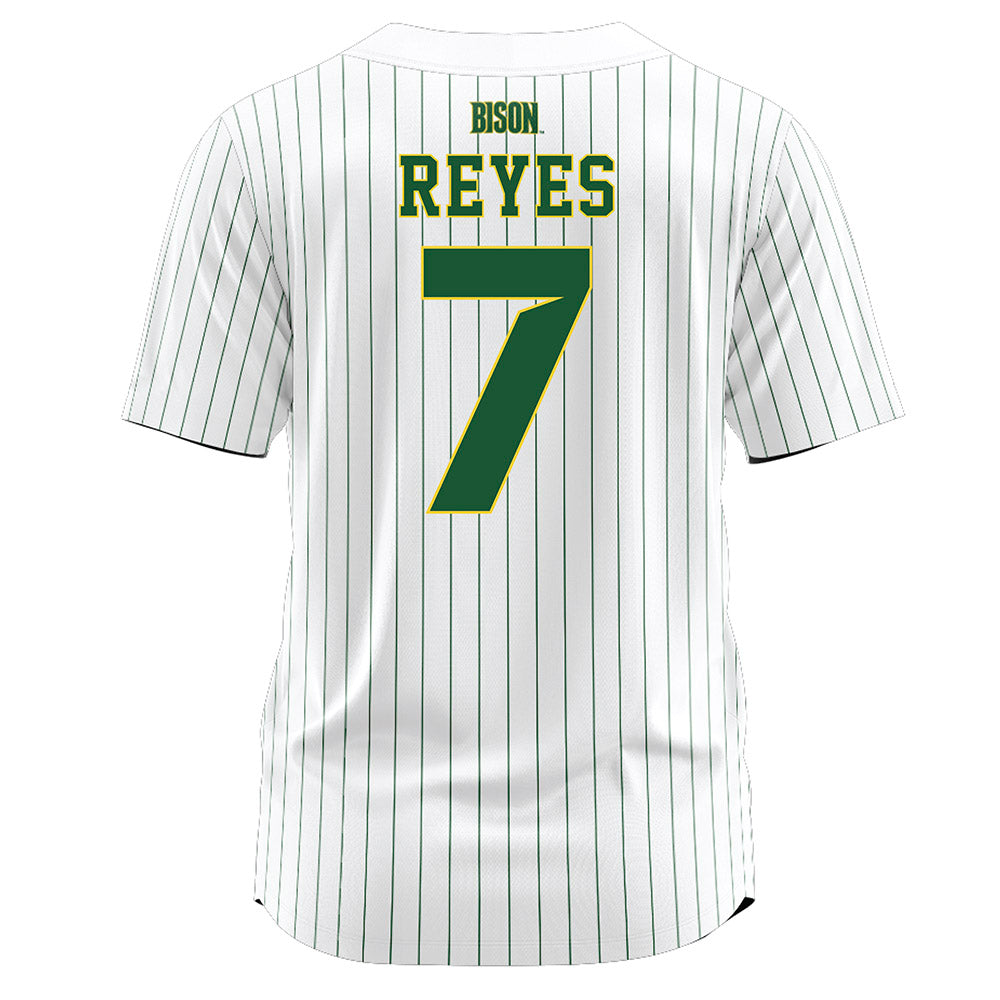 OKBU - NCAA Softball : Alexah Reyes - White Pinstripe Jersey-1