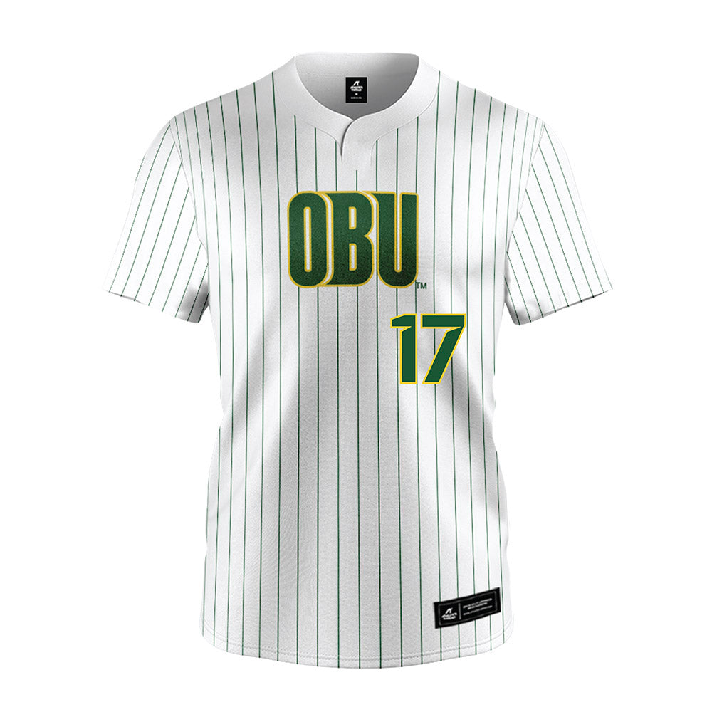 OKBU - NCAA Softball : Payton Bragg - White Pinstripe Jersey-0