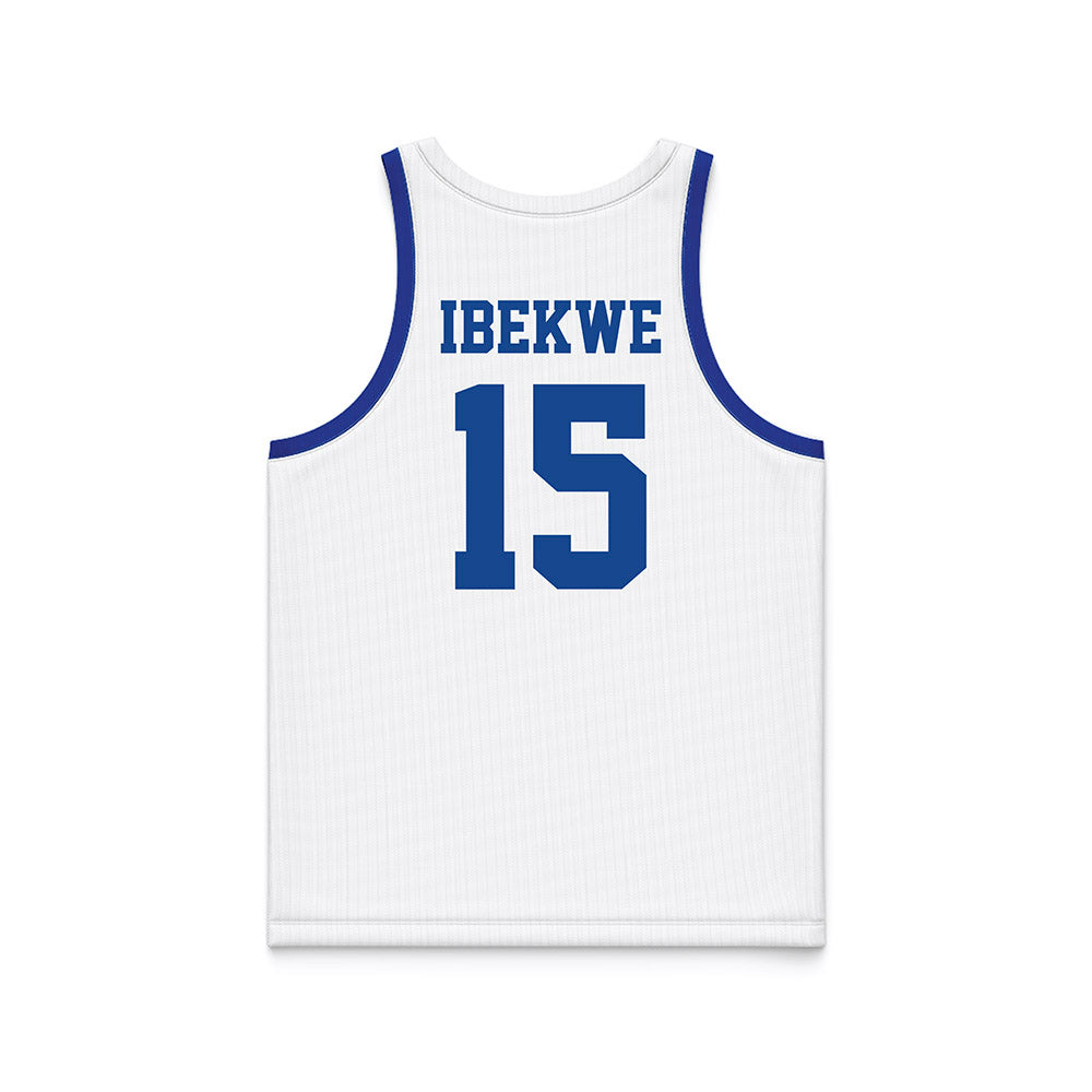 Hampton - NCAA Men's Basketball : Zion Ibekwe - White Basketball Jersey-1