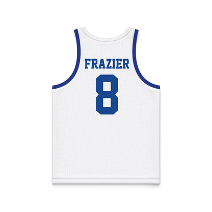 Hampton - NCAA Men's Basketball : Maximus Frazier - White Basketball Jersey-1
