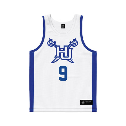 Hampton - NCAA Men's Basketball : William Preston - White Basketball Jersey-0