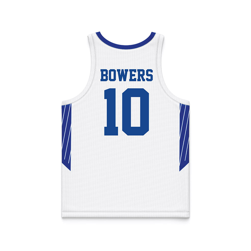 Hampton - NCAA Women's Basketball : Jeniya Bowers - White Basketball Jersey-1