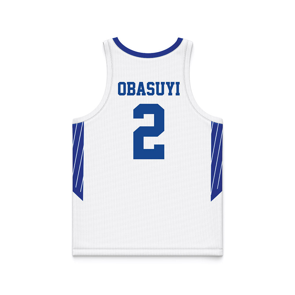 Hampton - NCAA Women's Basketball : Eghosa Obasuyi - White Basketball Jersey-1