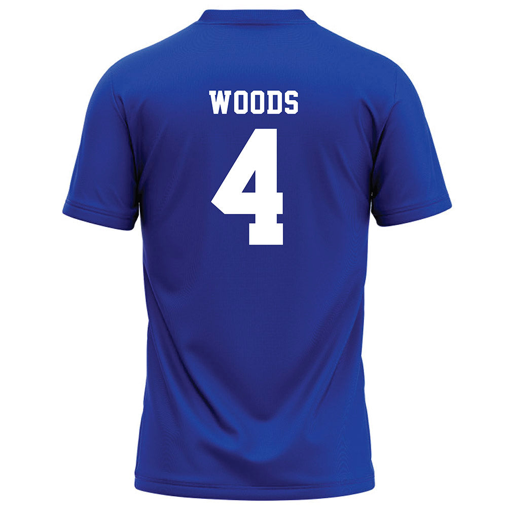Hampton - NCAA Football : Jalen Woods - Blue Football Jersey-1