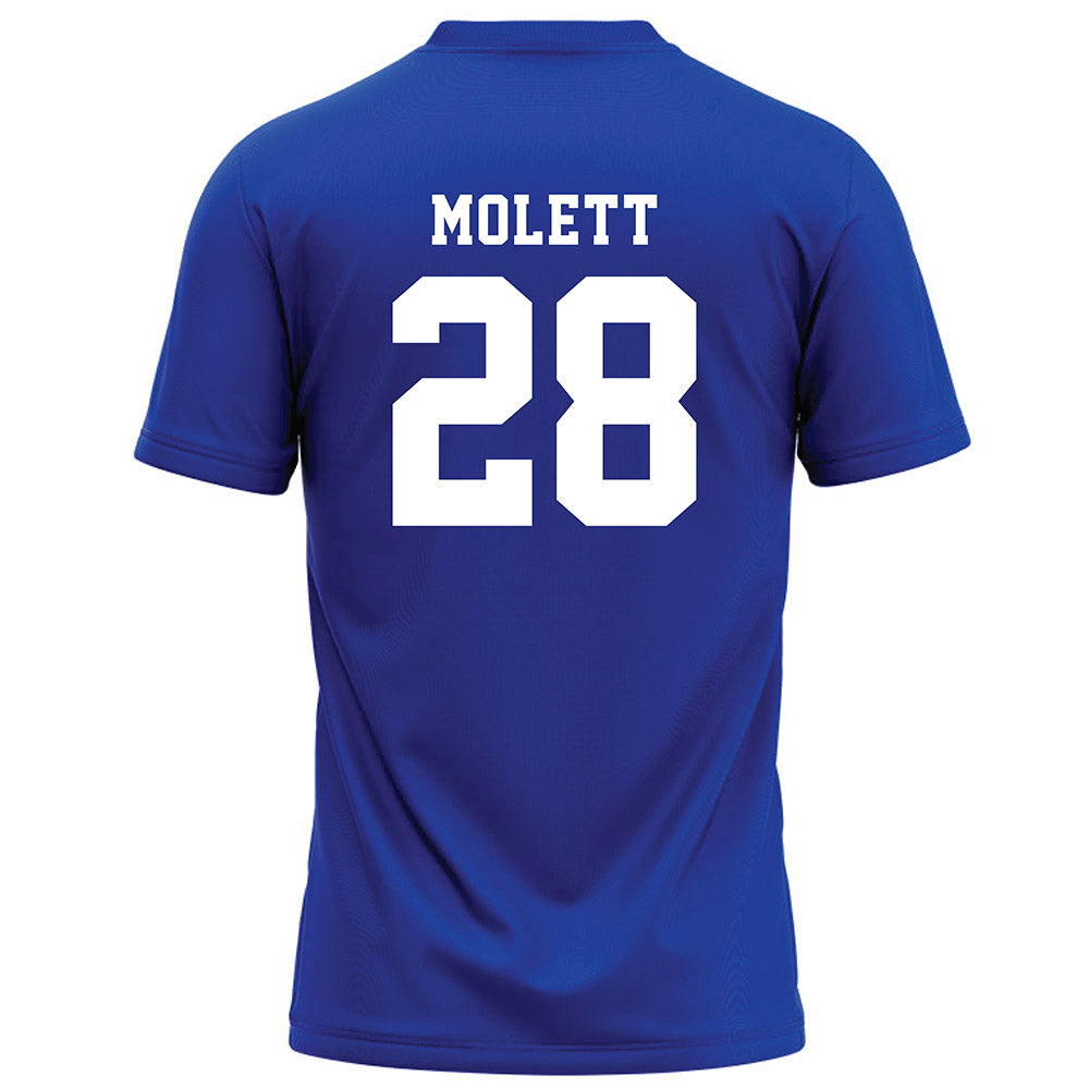 Hampton - NCAA Football : Kyle Molett - Blue Football Jersey-1