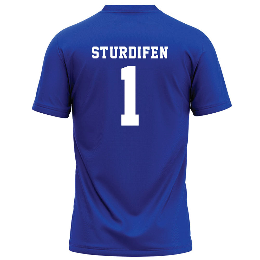 Hampton - NCAA Football : Cam Sturdifen - Blue Football Jersey-1