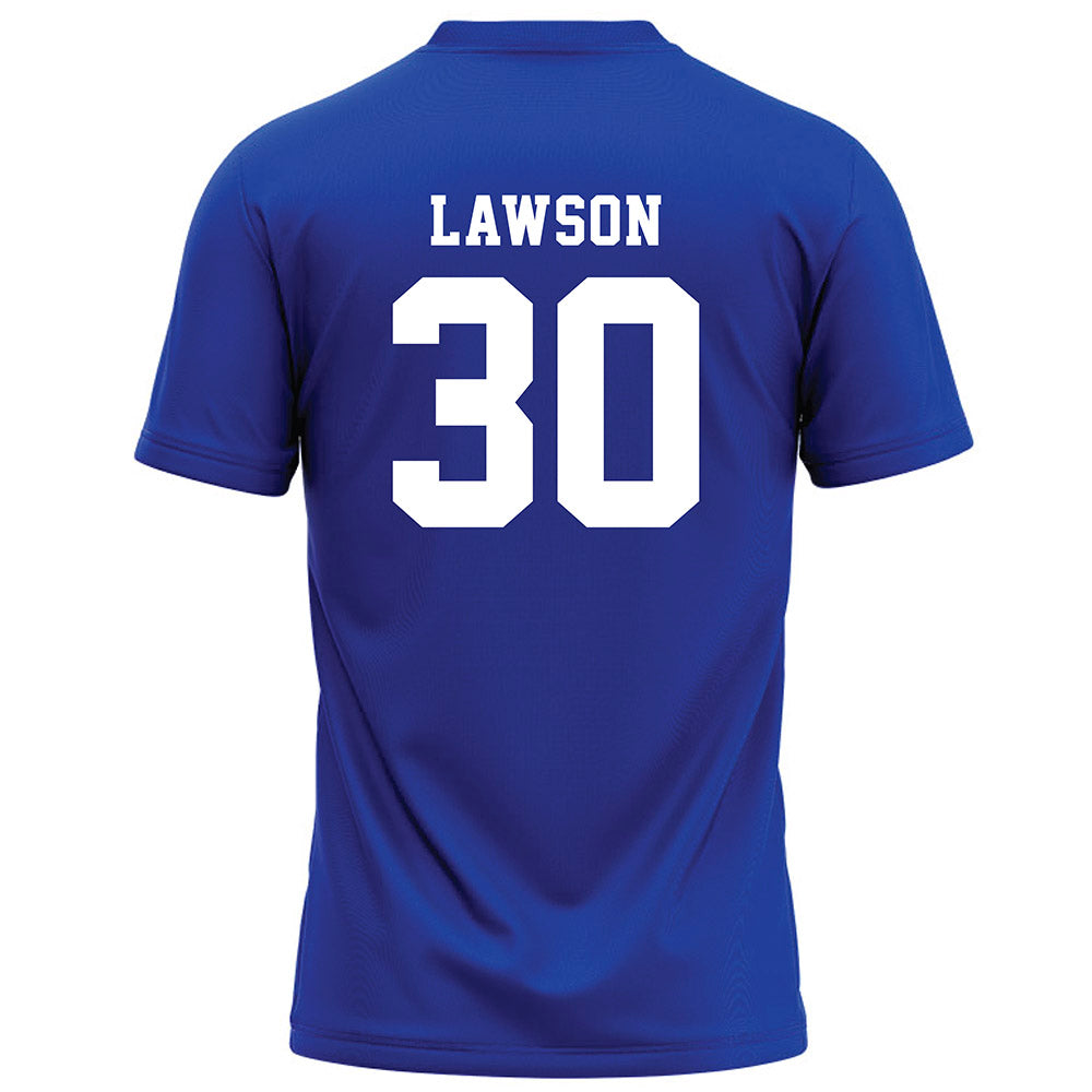 Hampton - NCAA Football : Joshua Lawson - Blue Football Jersey-1