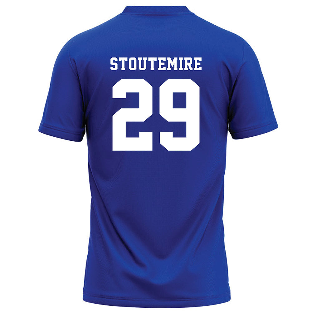 Hampton - NCAA Football : Keyon Stoutemire - Blue Football Jersey-1