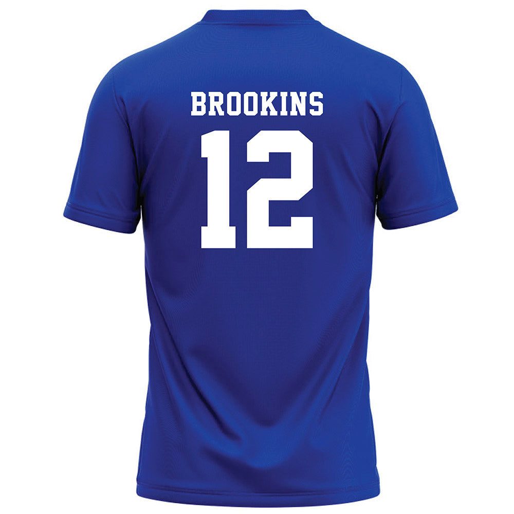 Hampton - NCAA Football : Xavier Brookins - Blue Football Jersey-1