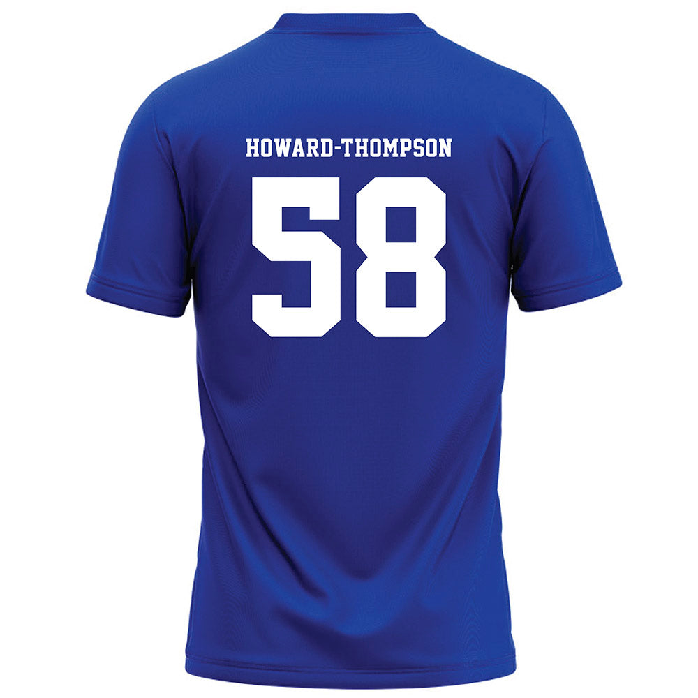 Hampton - NCAA Football : Tyher Howard-Thompson - Blue Football Jersey-1