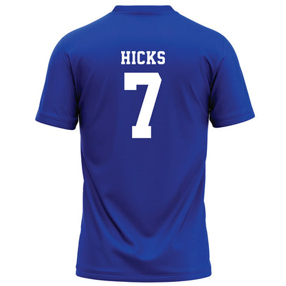 Hampton - NCAA Football : William Hicks - Blue Football Jersey-1