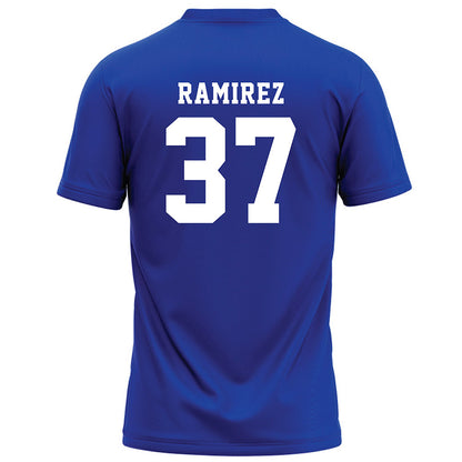 Hampton - NCAA Football : Bryan Ramirez - Blue Football Jersey-1