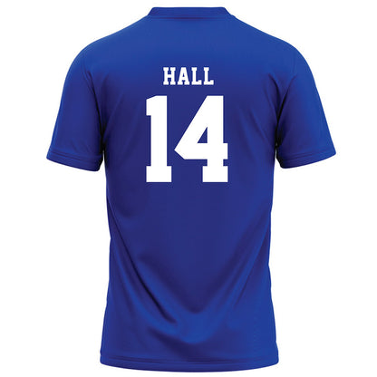 Hampton - NCAA Football : Breshun Hall - Blue Football Jersey-1