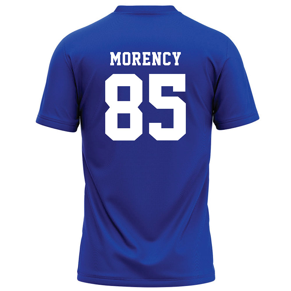 Hampton - NCAA Football : Jode Morency - Blue Football Jersey-1