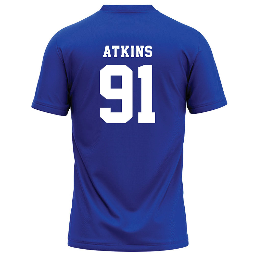 Hampton - NCAA Football : Aaron Atkins - Blue Football Jersey-1
