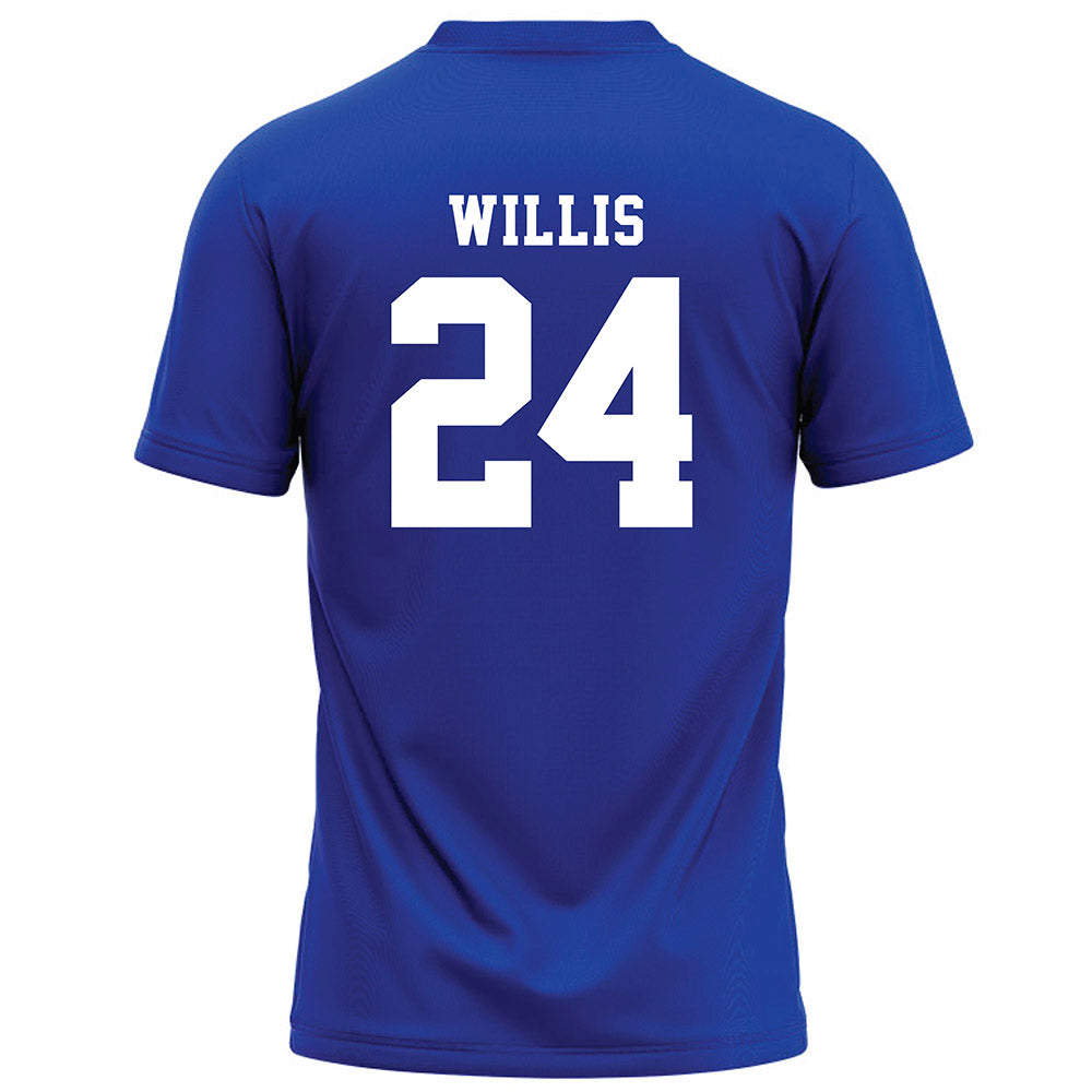Hampton - NCAA Football : Marqwae Willis - Blue Football Jersey-1