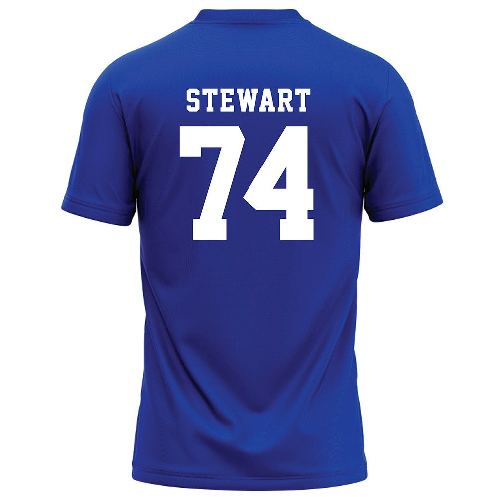 Hampton - NCAA Football : Damaurius Stewart - Blue Football Jersey-1