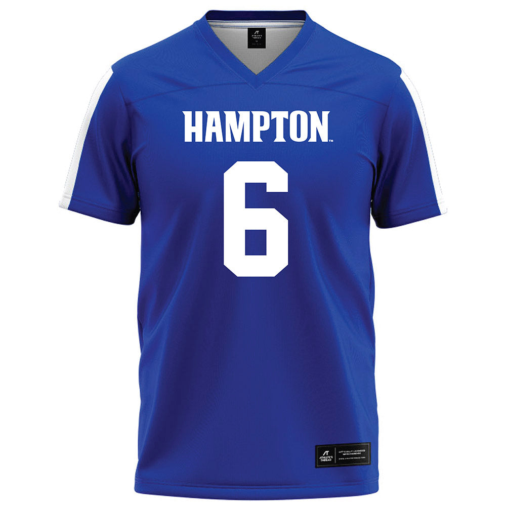 Hampton - NCAA Football : Antonio Cruz - Blue Football Jersey-0