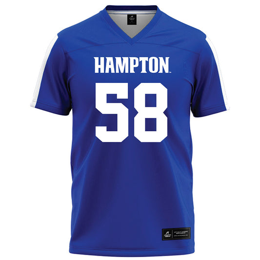Hampton - NCAA Football : Tyher Howard-Thompson - Blue Football Jersey-0