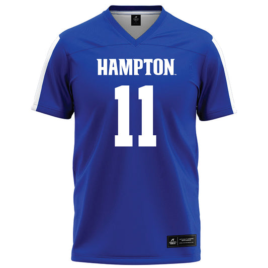 Hampton - NCAA Football : Antonio Armstrong - Blue Football Jersey-0