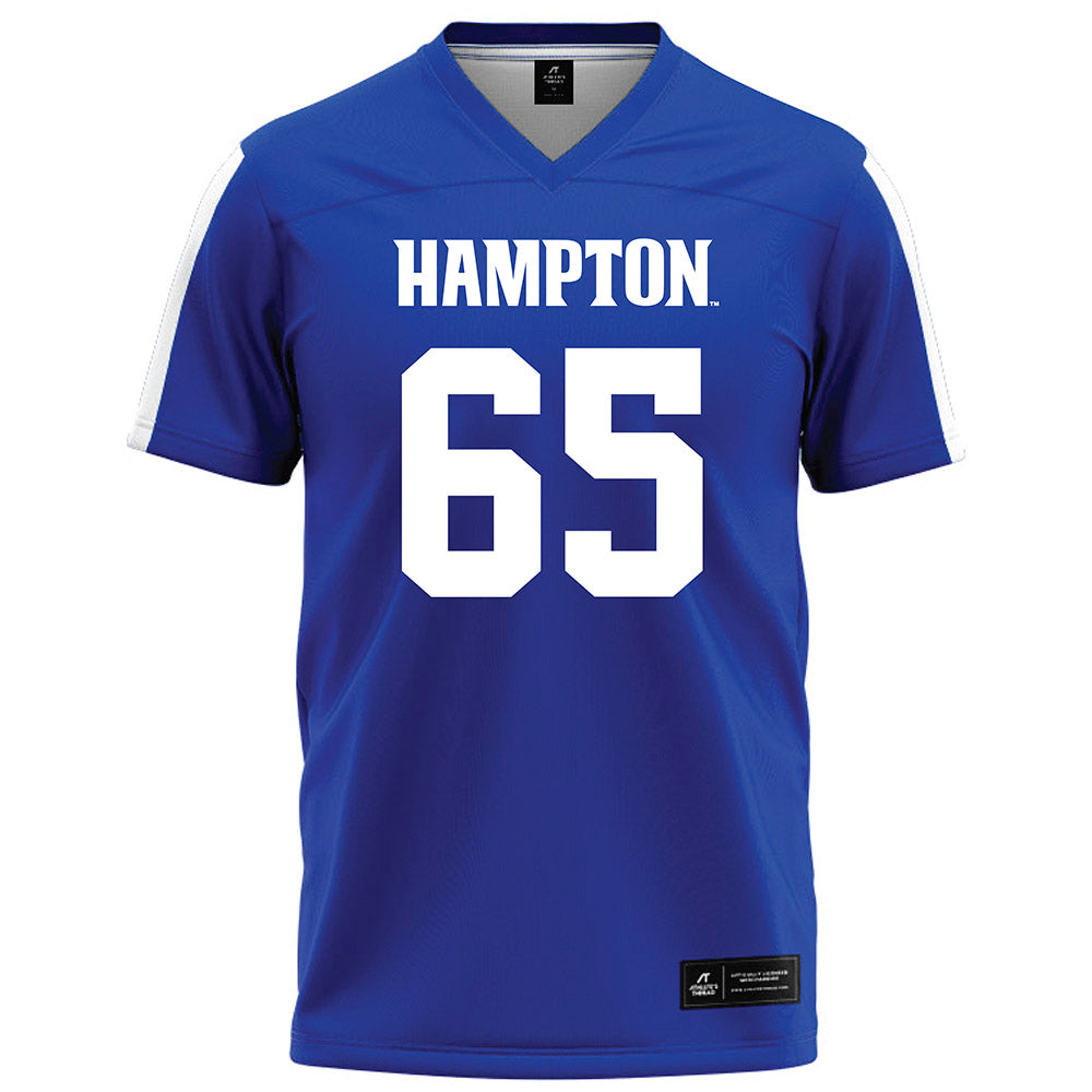 Hampton - NCAA Football : Josiah Downing - Blue Football Jersey-0