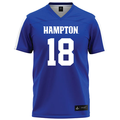 Hampton - NCAA Football : Antonio Armstrong - Blue Football Jersey-0