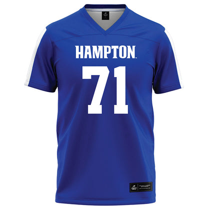 Hampton - NCAA Football : Gavin Bennett - Blue Football Jersey-0