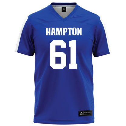 Hampton - NCAA Football : Christian Hood - Blue Football Jersey-0