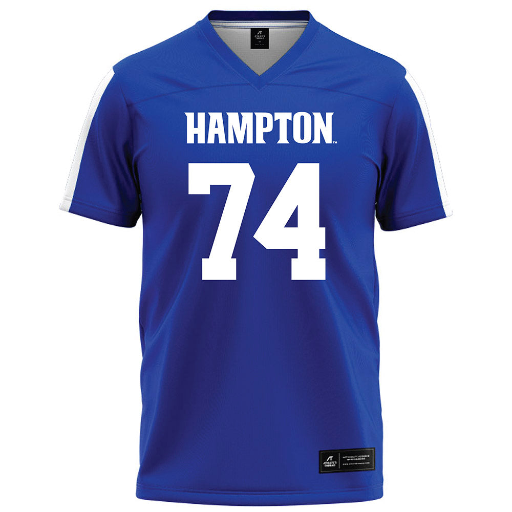 Hampton - NCAA Football : Damaurius Stewart - Blue Football Jersey-0