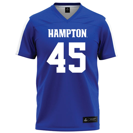Hampton - NCAA Football : Matthew Schirmer - Blue Football Jersey-0