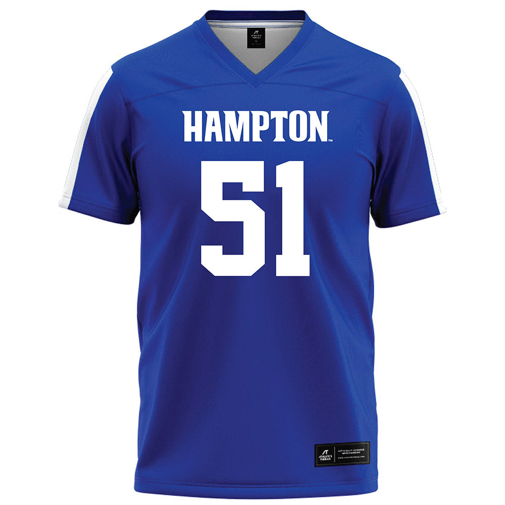 Hampton - NCAA Football : Jordan Rayner - Blue Football Jersey-0