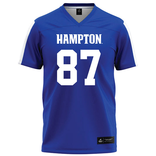 Hampton - NCAA Football : Samuel Terry Jr - Blue Football Jersey-0