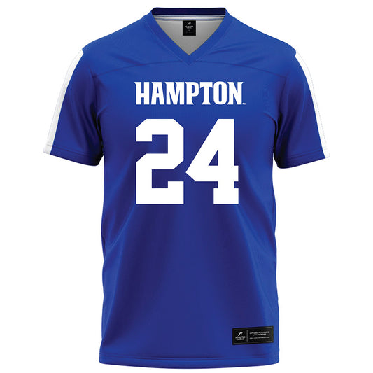 Hampton - NCAA Football : Marqwae Willis - Blue Football Jersey-0