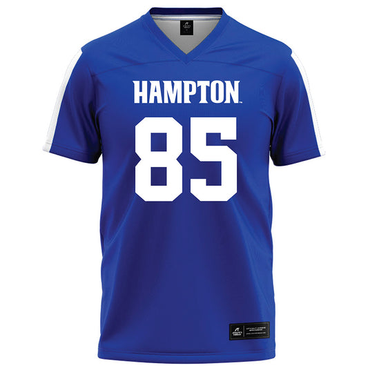Hampton - NCAA Football : Jode Morency - Blue Football Jersey-0