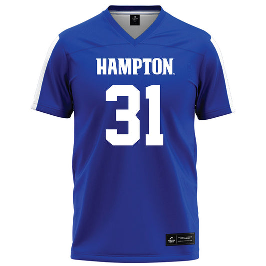 Hampton - NCAA Football : Malachi Calhoun - Blue Football Jersey-0