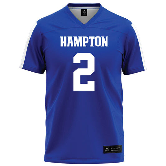Hampton - NCAA Football : Anthony Hightower III - Blue Football Jersey-0