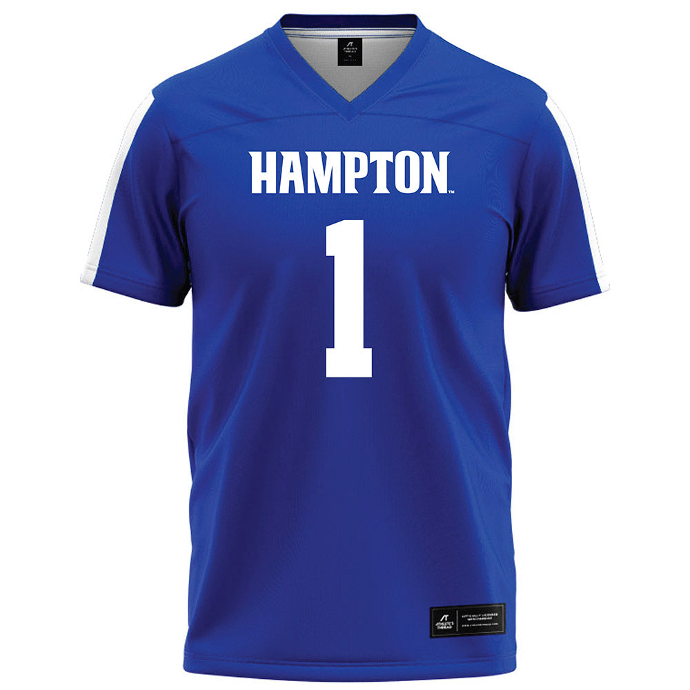 Hampton - NCAA Football : Cam Sturdifen - Blue Football Jersey-0