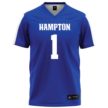 Hampton - NCAA Football : Cam Sturdifen - Blue Football Jersey-0