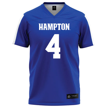 Hampton - NCAA Football : Jalen Woods - Blue Football Jersey-0