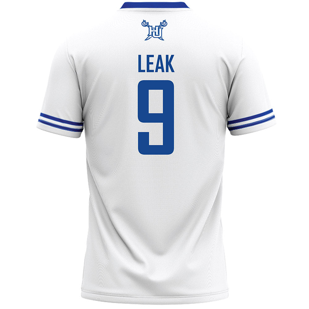 Hampton - NCAA Men's Lacrosse : Emerii Leak - White Lacrosse Jersey -1