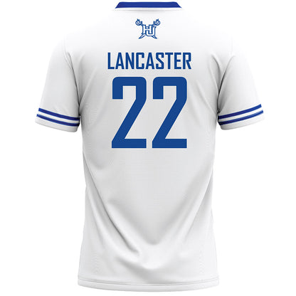 Hampton - NCAA Men's Lacrosse : Miles Lancaster - White Lacrosse Jersey -1