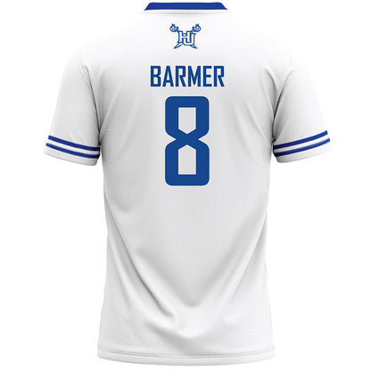 Hampton - NCAA Men's Lacrosse : Athan Barmer - White Lacrosse Jersey -1