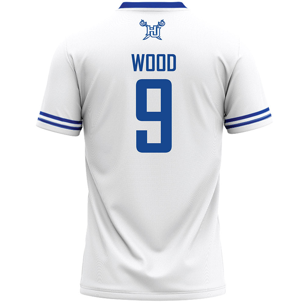 Hampton - NCAA Men's Lacrosse : Maliik Wood - White Lacrosse Jersey -1