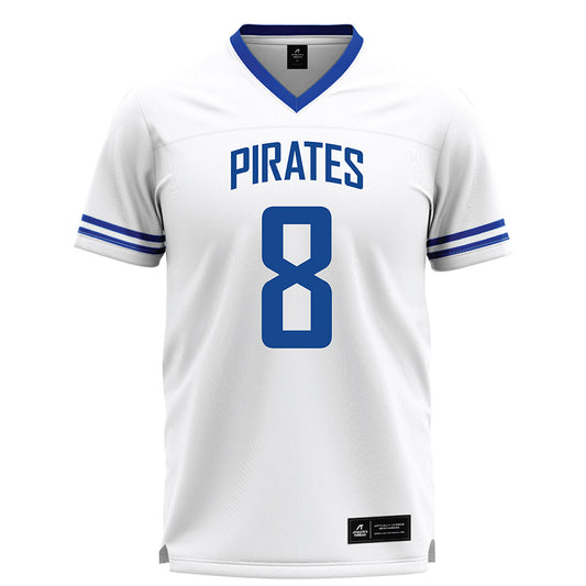 Hampton - NCAA Men's Lacrosse : Athan Barmer - White Lacrosse Jersey -0