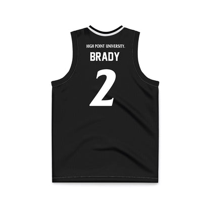 High Point - NCAA Men's Basketball : Vincent Brady - Black Basketball Jersey-1